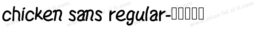 chicken sans regular字体转换